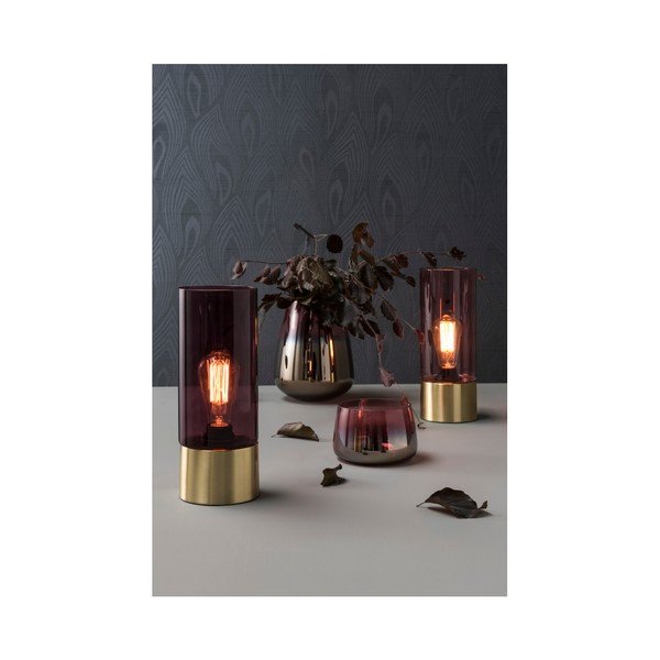 Rozā stikla vāze PT LIVING Oiled, augstums 10 cm-image-1