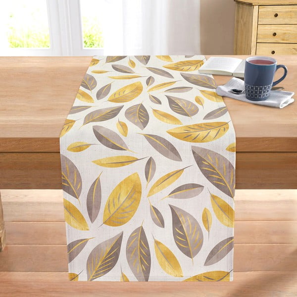 Galda celiņš 40x130 cm Yellow And Brown Leaves – Mila Home-image-1