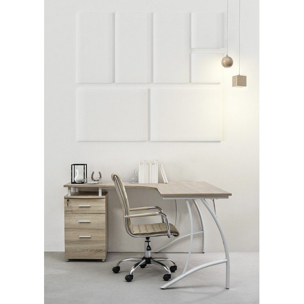 Pelēkbrūns mākslīgās ādas biroja krēsls Perth – Yes Everyday-image-1