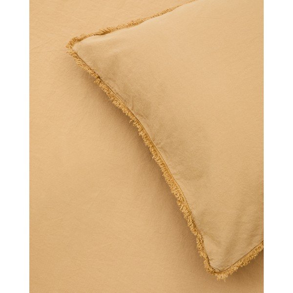 Sinepju dzeltena vienguļamā gultas veļa no kokvilnas perkala 150x220 cm Sifinia – Kave Home-image-3