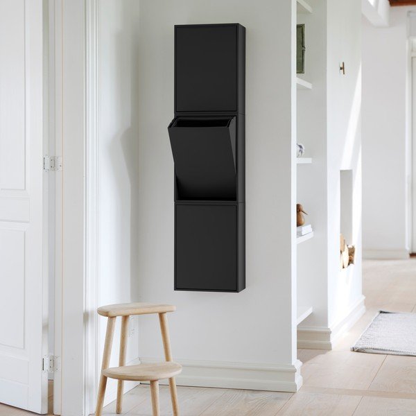 Melna atkritumu šķirošanas/sienas pārstrādātas plastmasas atkritumu tvertne Recycling Box – ReCollector-image-3