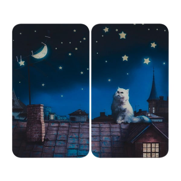 Rūdīta stikla plīts aizsargplāksnes (2 gab.) 30x52 cm – Maximex