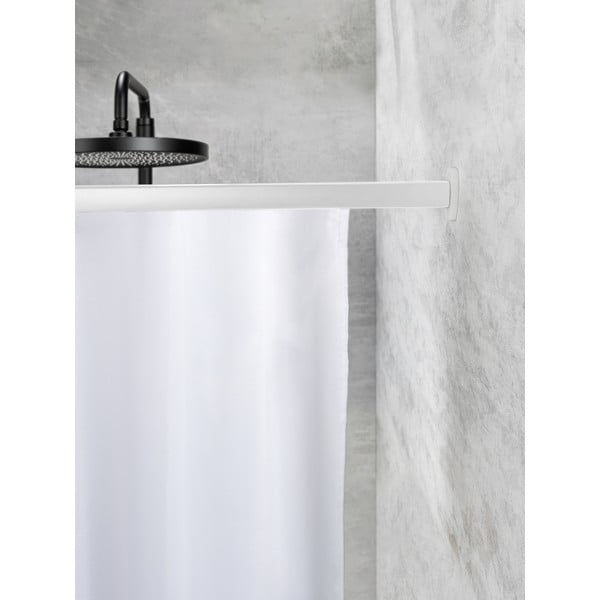 Spīdīgas sudraba krāsas dušas aizkaru stanga Era – Wenko-image-2