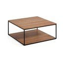 Brūns žurnālgaldiņš ar riekstkoka imitācijas virsmu 80x80 cm Yona – Kave Home