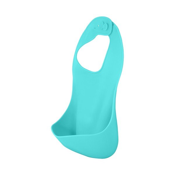 Zils silikona bērnu priekšautiņš ar kabatu Kindsgut Bib-image-3