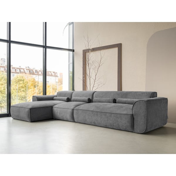 Pelēks stūra dīvāns (ar kreiso stūri) Flex Felix – Miuform-image-3