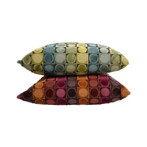 Zaļš/zils spilvens Dutchbone Ottava, 45 x 45 cm-image-3