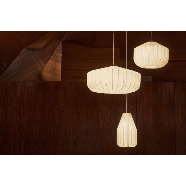 Balta griestu lampa ar auduma abažūru ø 30 cm Somar – Kave Home-image-3