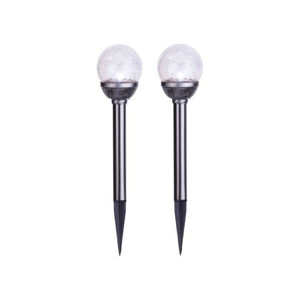 LED zemē spraužami āra gaismekļi ar saules baterijām (2 gab.) ø 8 cm Balls – Star Trading