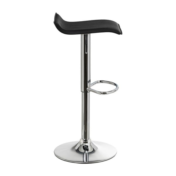 Melnas polsterētas bāra taburetes ar regulējamu augstumu (2 gab.) (sēdekļa augstums 63 cm) – Casa Selección-image-1