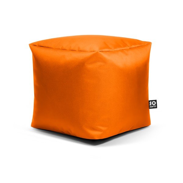 Oranžs bērnu sēžammaiss no ādas imitācijas Cube M – So Soft?