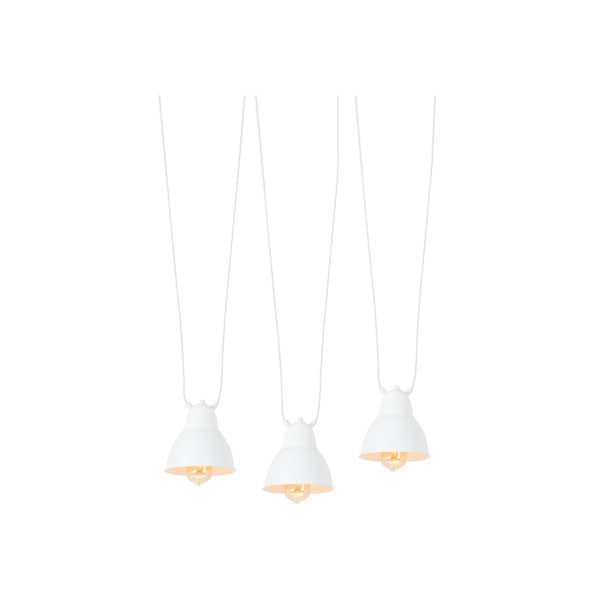 Balta trīskārša piekaramā gaisma ar zelta detaļām CustomForm Coben Hangman