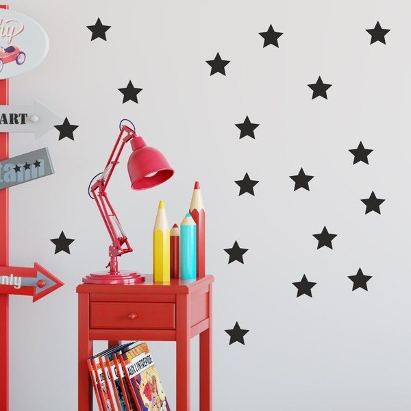 Melnu sienas uzlīmju komplekts North Carolina Scandinavian Home Decors Star