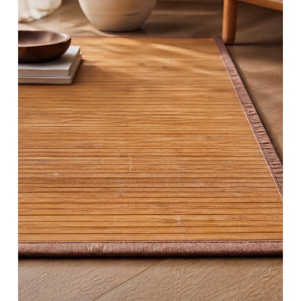 Dabīga toņa bambusa paklājs 60x90 cm – Casa Selección-image-1