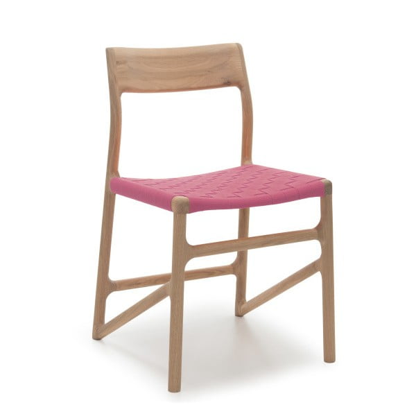 Krēsls Fawn White Pigment Gazzda, rozā krāsā