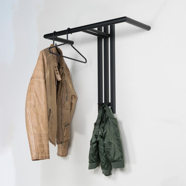 Melns metāla sienas pakaramais 65 cm Senza – Spinder Design-image-1