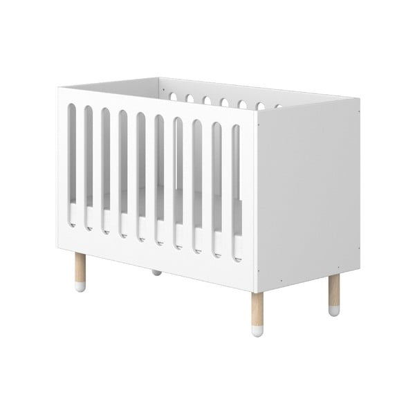 Balta bērnu gultiņa Flexa Dots, 60 x 120 cm