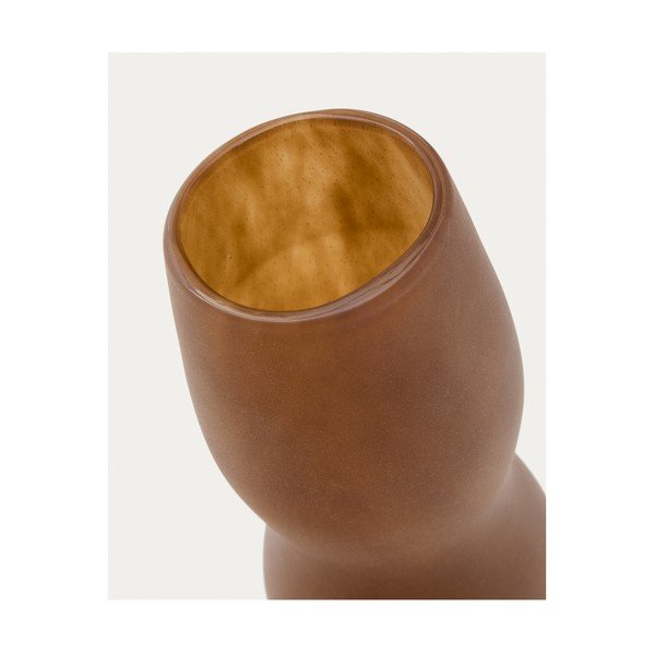 Brūna stikla vāze (augstums 32 cm) Crila – Kave Home-image-3