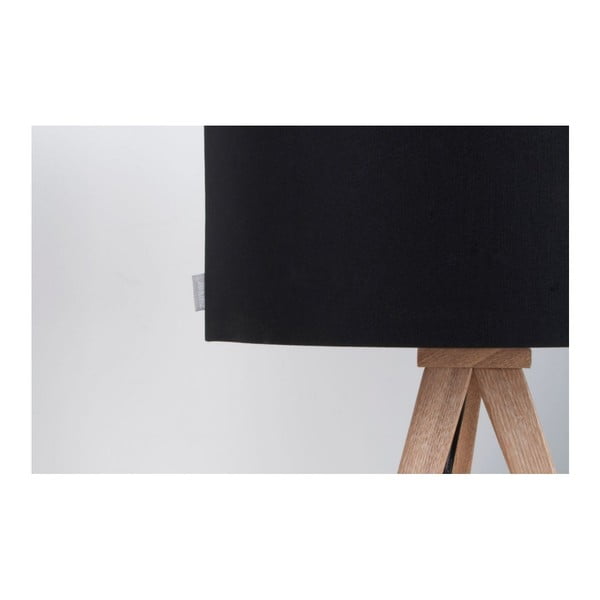 Melna galda lampa Zuiver Tripod Wood-image-3