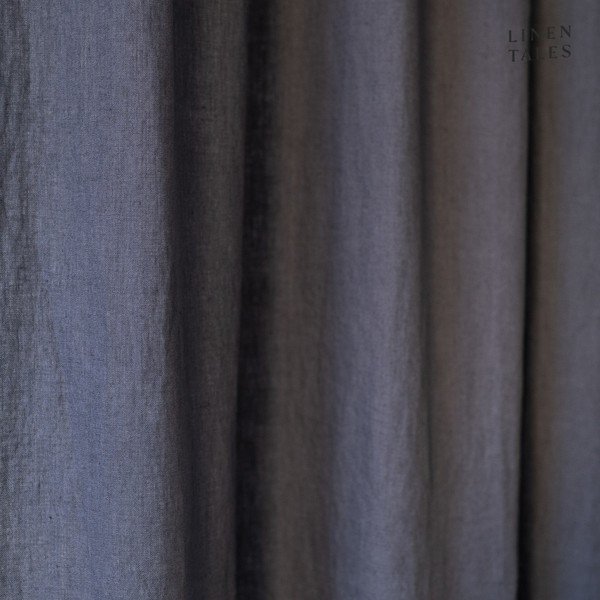 Tumši pelēks aizkars 140x330 cm Night Time – Linen Tales-image-2