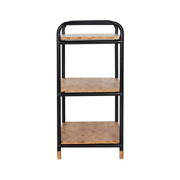 Melns/dabīga toņa metāla vannas istabas plaukts 42x69 cm Loft – Wenko-image-3