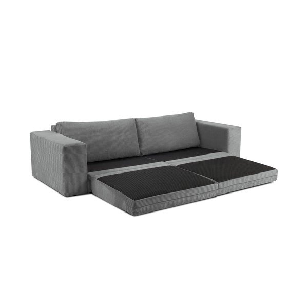 Pelēks velveta izvelkamais dīvāns Milo Casa Donatella-image-4