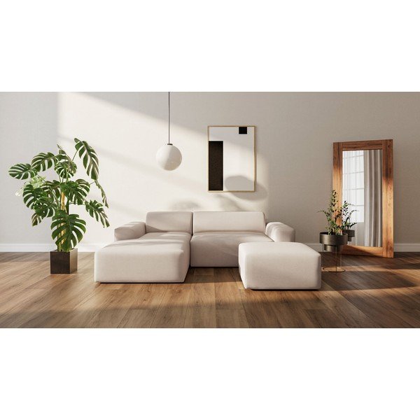 Bēšs stūra dīvāns (kreisais stūris) Fluvio – MESONICA-image-1