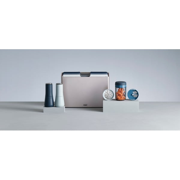 2 zilu sāls un piparu dzirnaviņu komplekts Joseph Joseph Milltop Sky-image-4