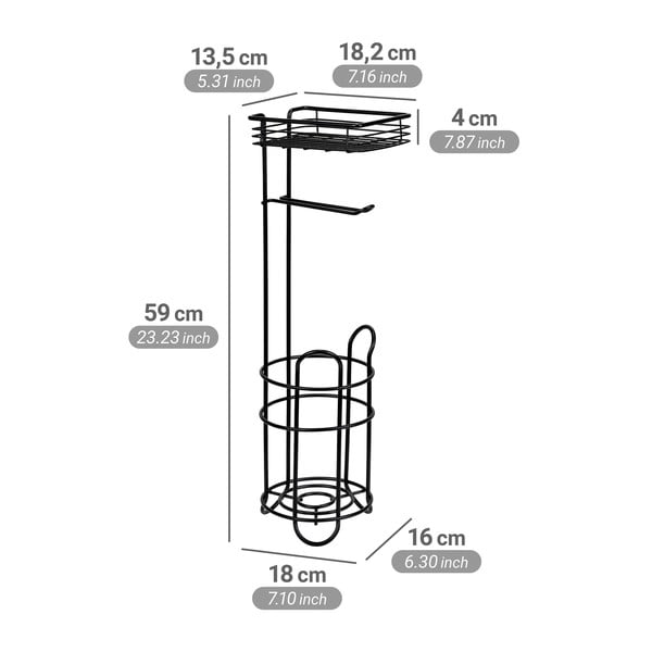 Melns tērauda tualetes papīra turētājs – Wenko-image-4