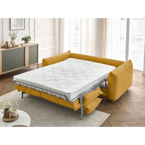 Dzeltens salokāms dīvāns 234 cm Ernest – Bobochic Paris-image-1