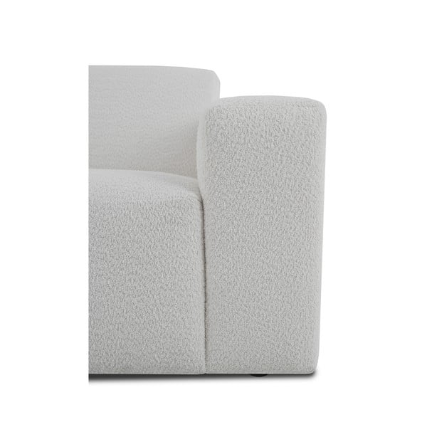 Balts stūra dīvāns no buklē auduma (U veida) Roxy – Scandic-image-3