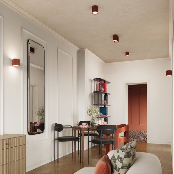 Oranža sienas lampa ø 10 cm Zora – Sollux-image-4