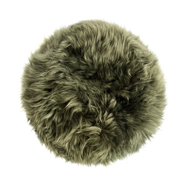 Krēsls ar tumši zaļu aitādas sēdekli Royal Dream, ⌀ 30 cm-image-1