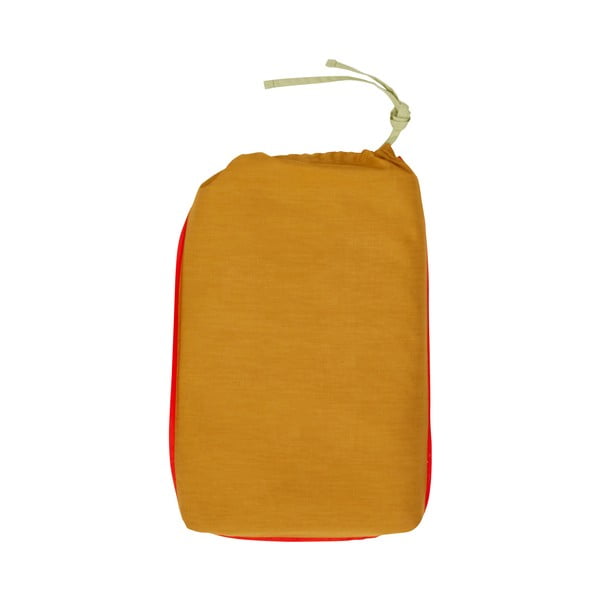 Oranžzaļa kokvilnas gultas veļa Hübsch Line, 140 x 200 cm-image-2