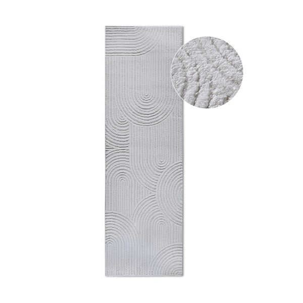 Krēmkrāsas celiņa paklājs 80x240 cm Chappe Cream White – Elle Decoration