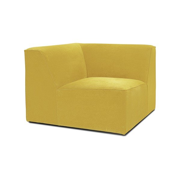 Dzeltens velveta dīvāna stūra modulis Scandic Sting-image-2