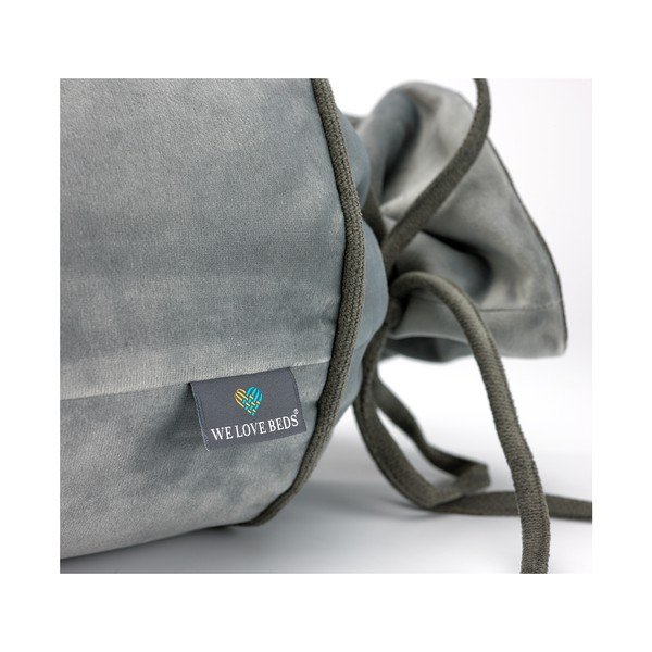 Pelēka spilvendrāna WeLoveBeds Silver Candy, ⌀ 20 x 58 cm-image-4