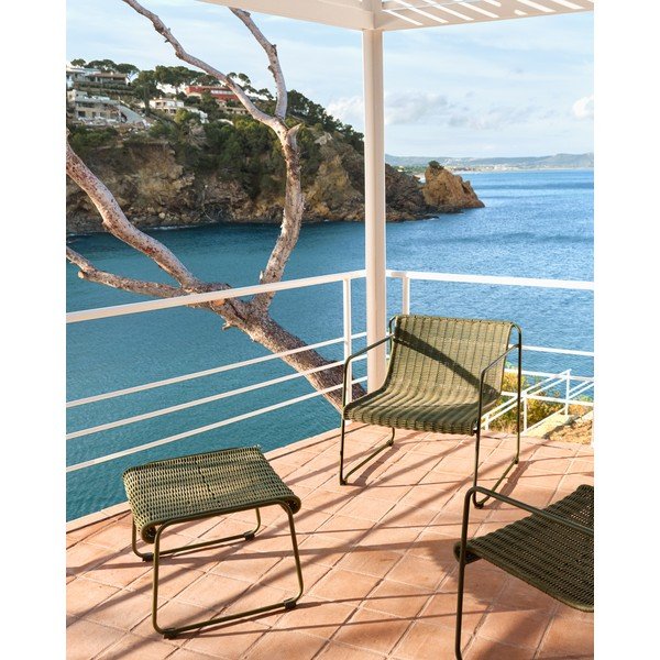 Zaļš dārza kāju soliņš Maurina – Kave Home-image-1