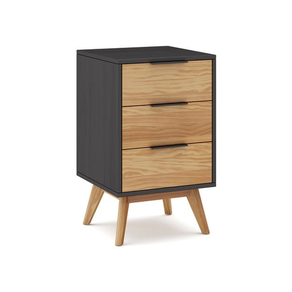 Dabīga toņa priedes masīvkoka naktsskapītis Lavis – Marckeric-image-2