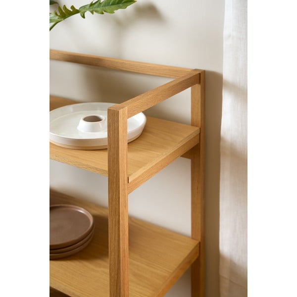 Dabīga toņa grāmatplaukts ar ozolkoka imitāciju 80x93x40 cm Ludza – Actona-image-3