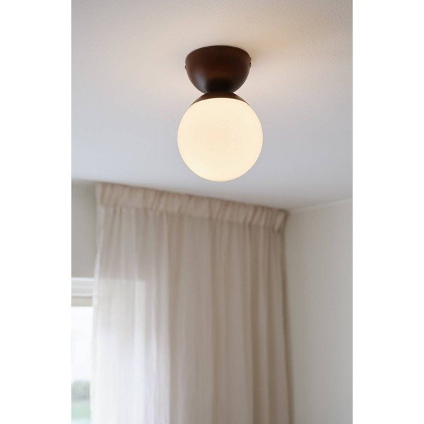 Balta/brūna griestu lampa no opāla stikla ø 15 cm Leah – Jotex-image-1