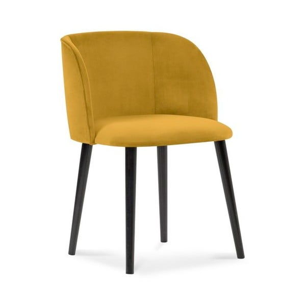 Dzeltens samta ēdamistabas krēsls Windsor & Co Sofas Aurora