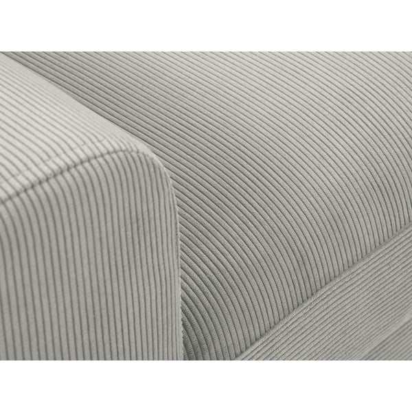 Gaiši pelēks velveta izvelkamais stūra dīvāns ar uzglabāšanas vietu Micadoni Home Moghan, labais stūris-image-1