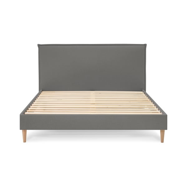 Tumši pelēka divguļamā gulta Bobochic Paris Sary Light, 180 x 200 cm-image-3