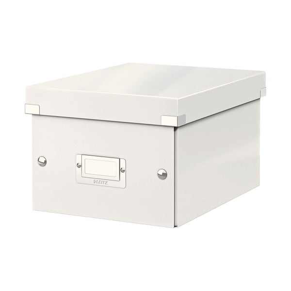 Balta kartona uzglabāšanas kaste ar vāku 22x28x16 cm Click&Store – Leitz