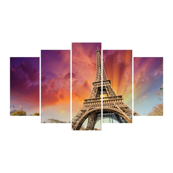 Daudzdaļīgā glezna Insigne Fall Eiffel, 102 x 60 cm