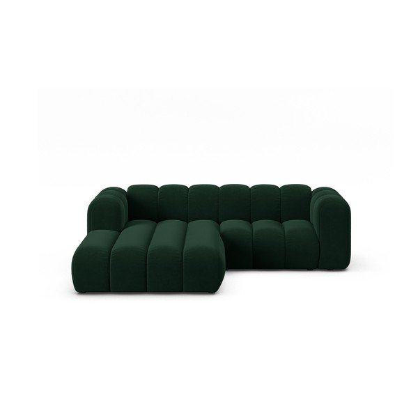 Tumši zaļš stūra dīvāns (ar kreiso stūri) Lupine – Micadoni Home