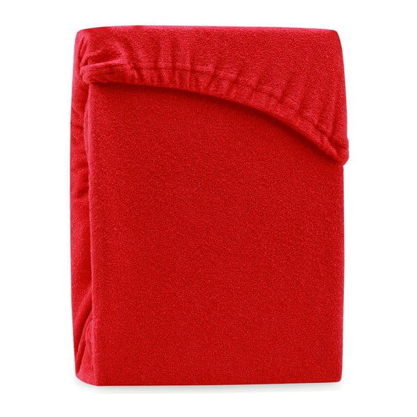 Sarkans elastīgs palags divguļamai gultai AmeliaHome Ruby Siesta, 220/240 x 220 cm