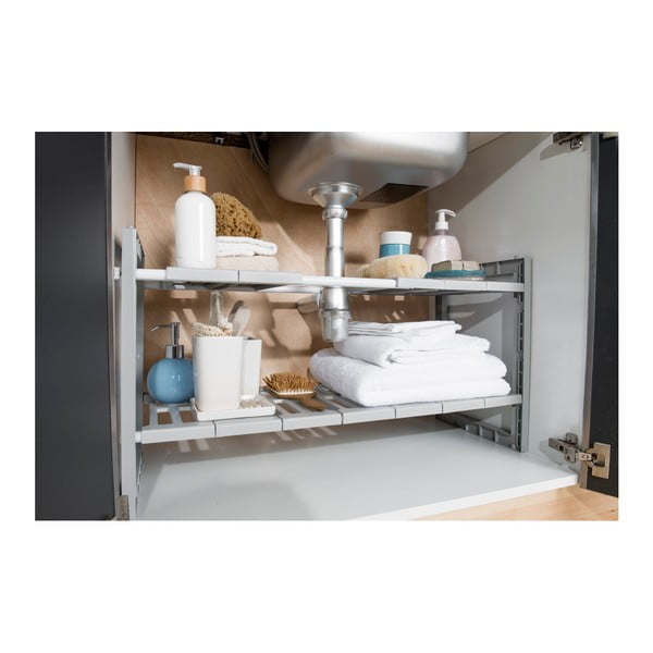 Izvelkamais plaukts zem izlietnes skapīša ar regulējamu platumu Compactor Expandable Shelf-image-4