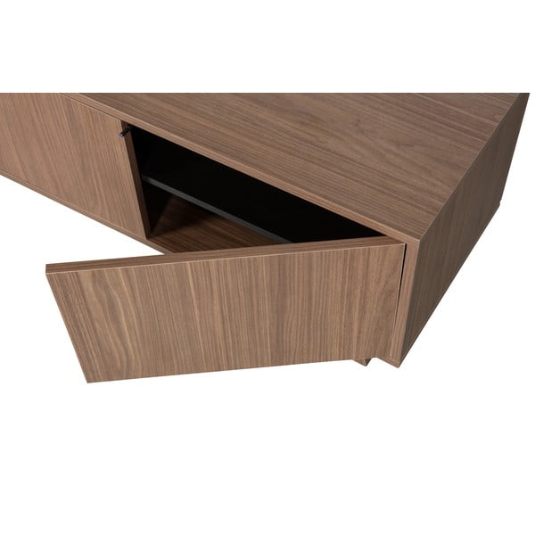 Dabīga toņa TV galdiņš ar riekstkoka imitāciju 160x42 cm Seppe – WOOOD-image-4